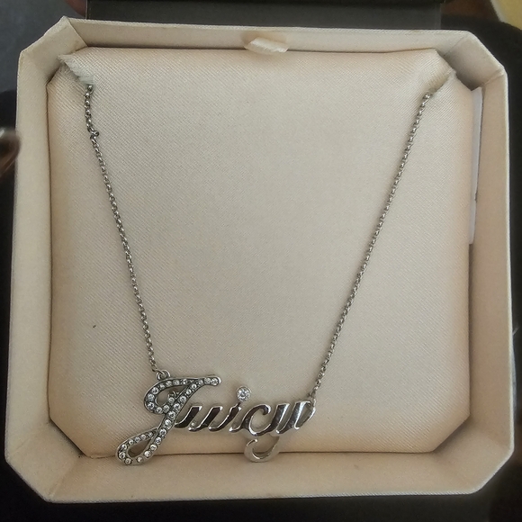 Juicy Couture Silver Tone Necklace and Earrings - Picture 7 of 8